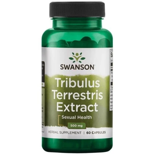 Swanson Tribulus Terrestris Extrakt 500 mg, 60 kapsułek - Buzdyganek naziemny, kapsułki dla dorosłych