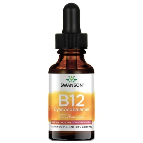 Swanson Witamina B-12 w płynie, 59 ml - Suplement na niedobory kobalaminy