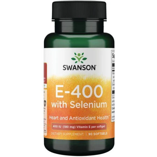 Swanson Witamina E–400 with Selenium, 90 kapsułek - Z selenem, który wspiera odporność