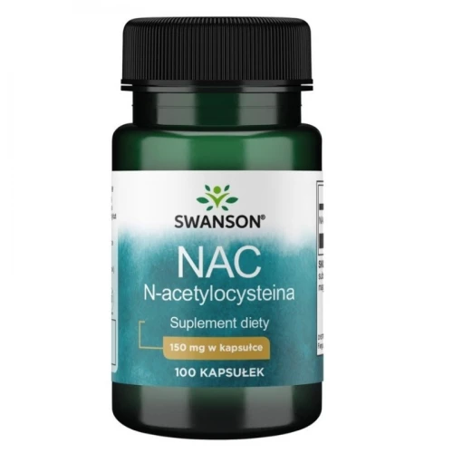 Swanson NAC (N-acetylocysteina) 150 mg, 100 kapsułek - Kapsułki z N-acetylocysteiną