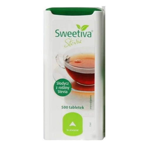 Sweetiva Stevia Słodzik, 500 tabletek