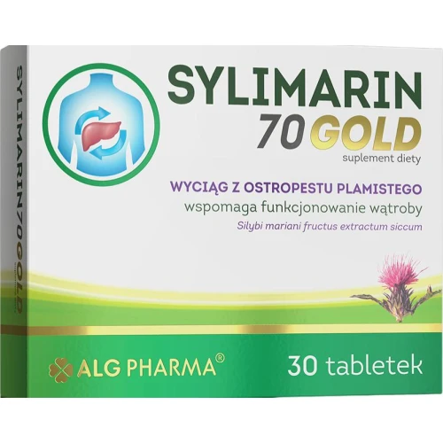 Sylimarin 70 Gold, 30 tabletek - Suplement diety zawierający wyciąg z nasion ostropestu plamistego