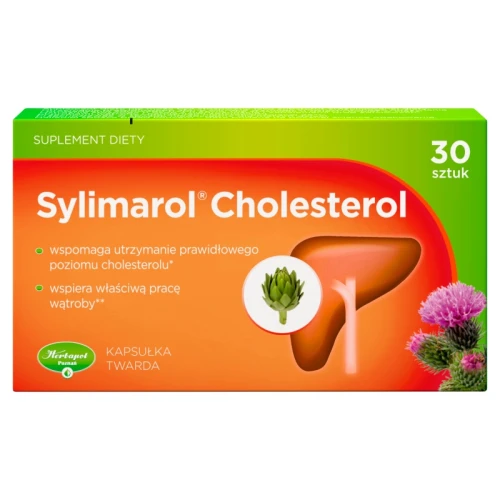 Sylimarol Cholesterol, 30 kapsułek - Suplement diety z karczochem i ostropestem.