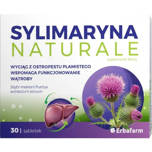 Sylimaryna Naturale, 30 tabletek - Wyciąg z ostropestu plamistego wspomaga funkcjonowanie wątroby
