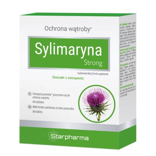 Sylimaryna Strong, 60 tabletek - Tabletki z ostropestem plamistym