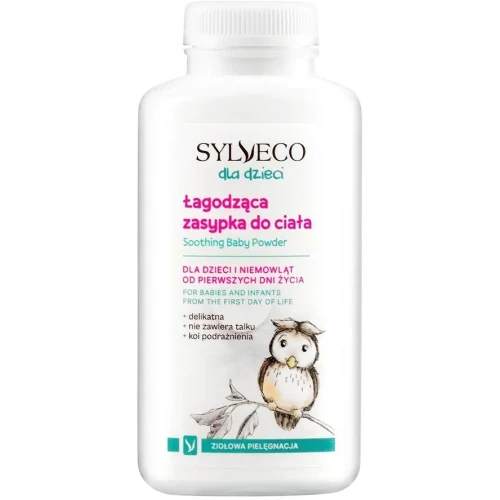 Sylveco Dla Dzieci Łagodząca zasypka do ciała, 100 g - Łagodzi podrażnienia i chroni delikatną skórę niemowląt oraz dzieci