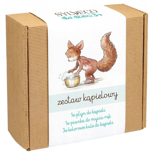 Sylveco Dla Dzieci Zestaw kąpielowy Zielony - Płyn do kąpieli, 500 ml + Pianka do rąk, 290 ml + 2 x kula kąpielowa - Do codziennej pielęgnacji