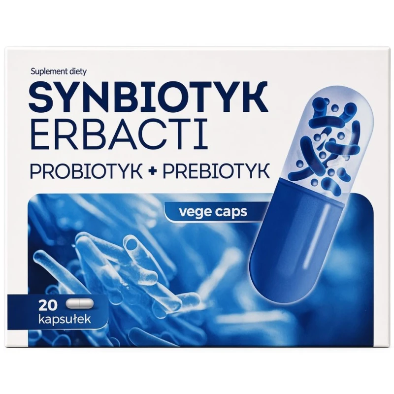 Synbiotyk Erbacti, 20 kapsułek - Wsparcie mikrobioty jelitowej