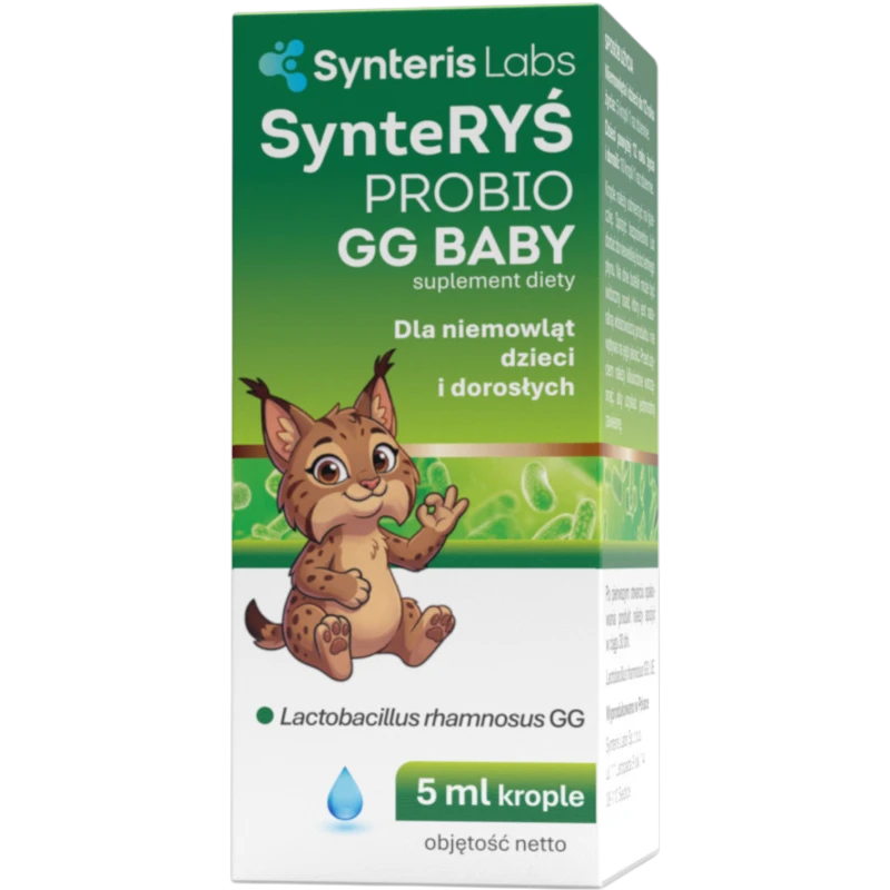 SynteRyś Probio GG Baby, krople 5 ml - Probiotyk w kroplach dla niemowląt i dzieci