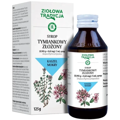 Ziołowa Tradycja, syrop tymiankowy złożony 125 g - Ułatwia odkrztuszanie