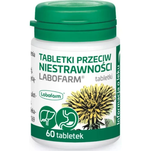 Tabletki przeciw niestrawności Labofarm, 60 sztuk  - W zaburzeniach procesu trawienia