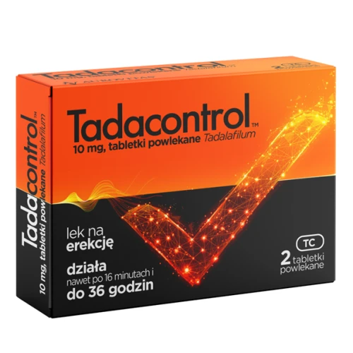 Tadacontrol 10 mg, 2 tabletki - Lek z tadalafilem na zaburzenia erekcji