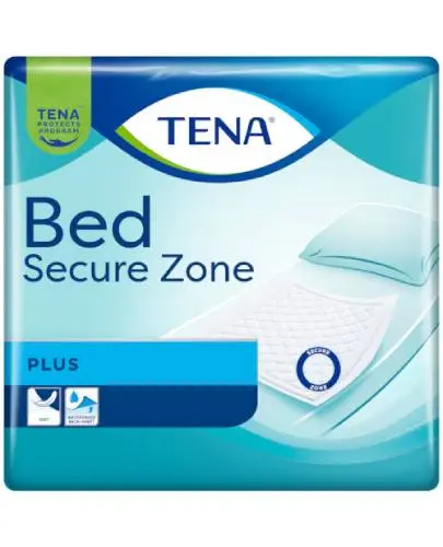 Tena Bed Secure Zone Plus 60x90 cm Podkłady higieniczne, 30 sztuk - Na łóżko stosowane w nietrzymaniu moczu