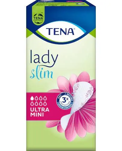 Tena Lady Slim Ultra Mini, 14 sztuk - Uczucie suchości, wysoka chłonność i kontrola zapachu Tena Lady Slim Ultra Mini, 14 sztuk - Uczucie suchości, wysoka chłonność i kontrola zapachu