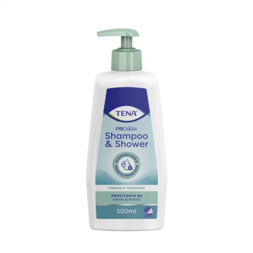 Tena ProSkin  Shampoo & Shower żel–szampon do mycia, 500 ml - Dla osób starszych o delikatnej skórze i włosach