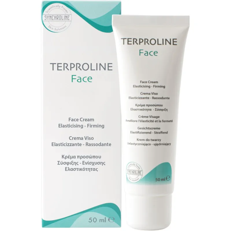 Synchroline Terproline Face Uelastyczniający krem do twarzy, 50 ml - Z kwasem hialuronowym i ceramidami
