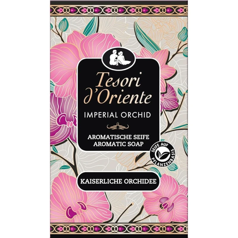 Tesori d'Oriente Orchidea Mydło w kostce, 125 g - Kwiatowa pielęgnacja dłoni i ciała