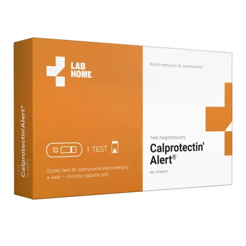 Test Calprotectin'Alert Test do wykrywania kalprotektyny w kale, 1 sztuka - Szybki test domowy na stany zapalne jelit