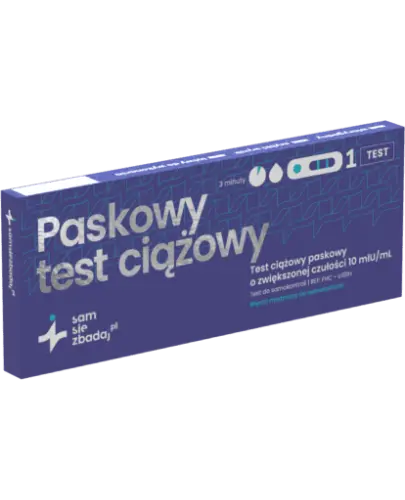 Paskowy test ciążowy, 1 sztuka - Dokładny i łatwy w obsłudze, do samodzielnego wykrywania ciąży w warunkach domowych