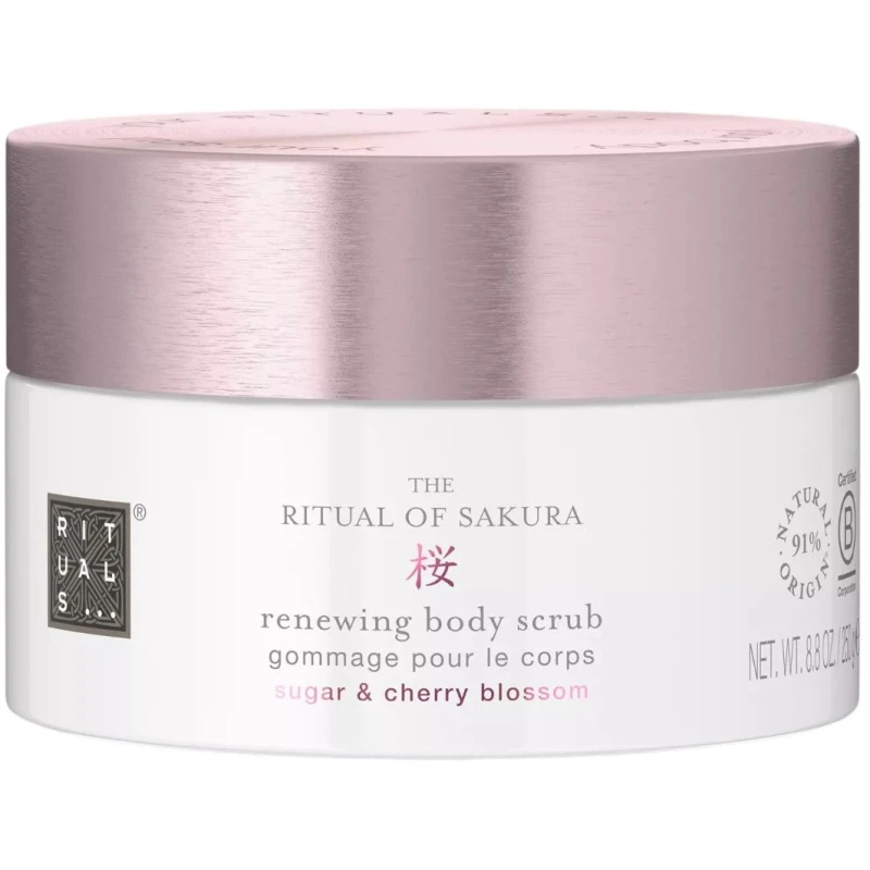 Rituals The Ritual Of Sakura Cukrowy peeling do ciała, 250 g - Pielęgnujący rytuał z nutą wiśni