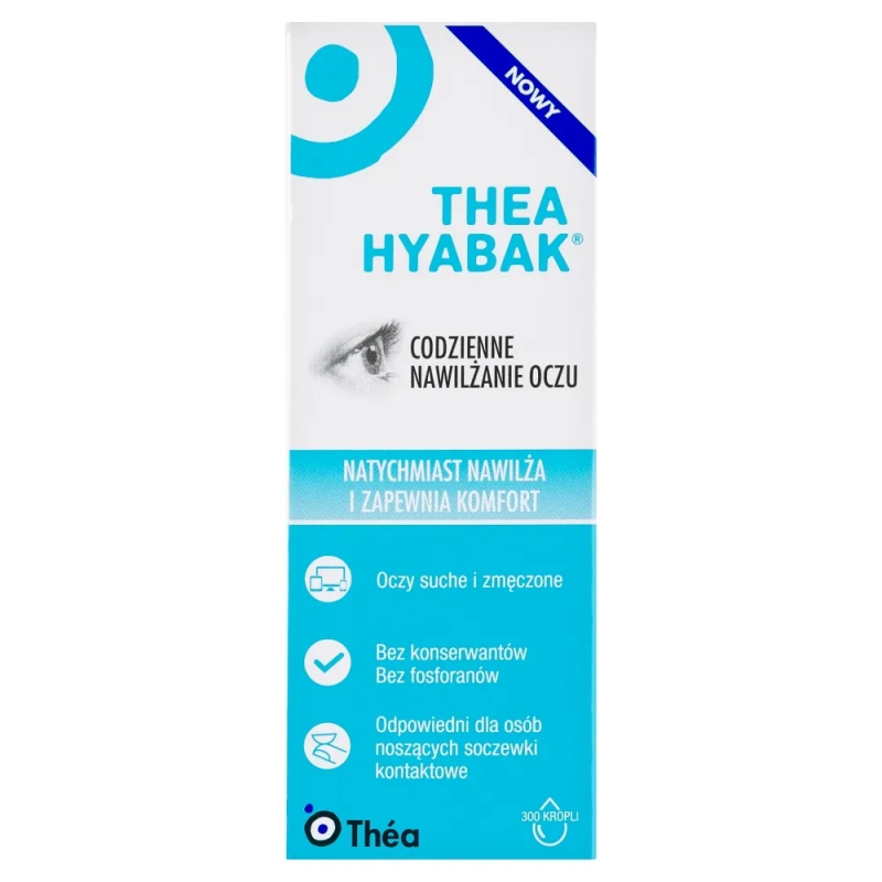 Thea Hyabak Krople do oczu, 10 ml - Krople nawilżające do oczu i soczewek kontaktowych