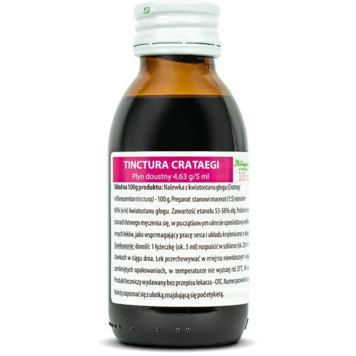 Tinctura Crataegi Płyn doustny 4,63 g / 5 ml, 100 ml - Nalewka z głogu