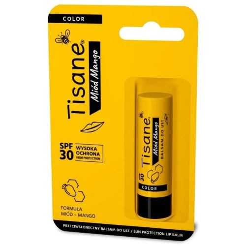 Tisane Color Balsam do ust Miód Mango SPF 30, 5,1 g - Intensywne nawilżenie i ochrona
