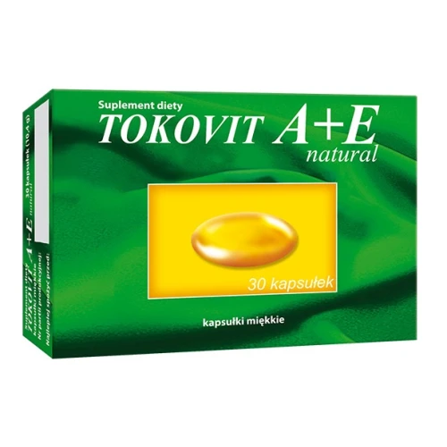 Tokovit A + E Natural, 30 kapsułek - Witaminy A i E dla wsparcia skóry i odporności