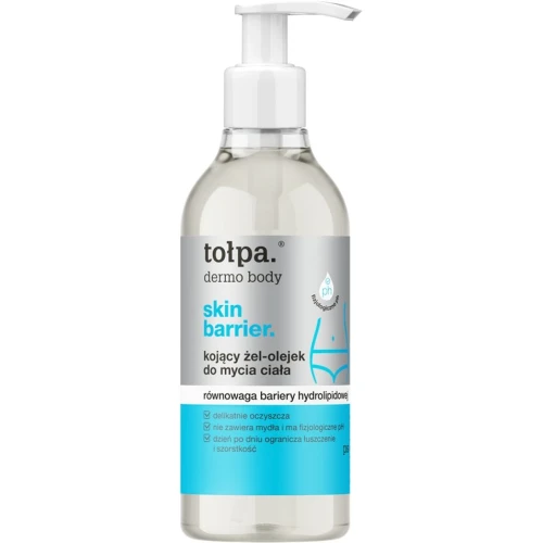 Tołpa Dermo Body Skin Barrier Kojący żel-olejek do mycia ciała, 300 ml - Odbudowa bariery hydrolipidowej i nawilżenie suchej skóry