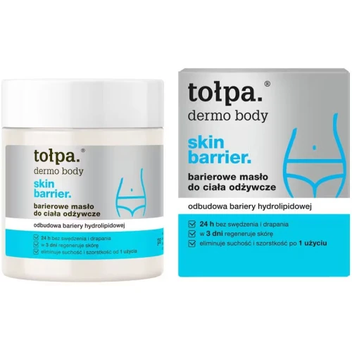 Tołpa Dermo Body Skin Barrier Barierowe masło do ciała odżywcze, 250 ml - Intensywna regeneracja i odbudowa suchej skóry