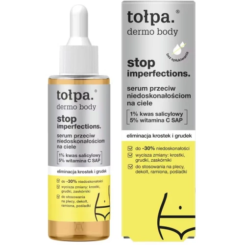 Tołpa Dermo Body Stop Imperfections Serum do ciała, 100 ml - Na niedoskonałości z kwasem salicylowym i witaminą C