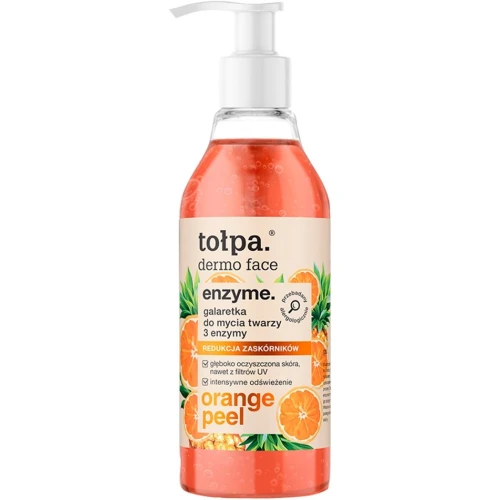Tołpa Dermo Face Enzyme Galaretka do mycia twarzy 3 enzymy, 195 ml - Oczyszcza pory i redukuje zaskórniki