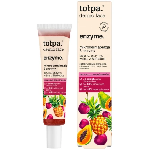 Tołpa Dermo Face Enzyme Mikrodermabrazja 3 Enzymy, 40 ml - Na zaskórniki i rozszerzone pory