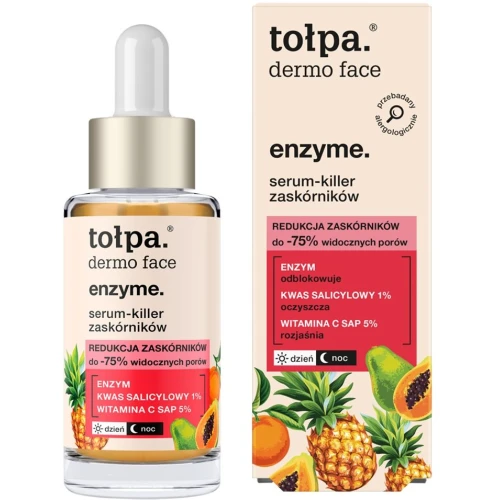 Tołpa Dermo Face Enzyme Serum - killer zaskórników, 30 ml - Na zaskórniki, rozszerzone pory i nadmiar sebum