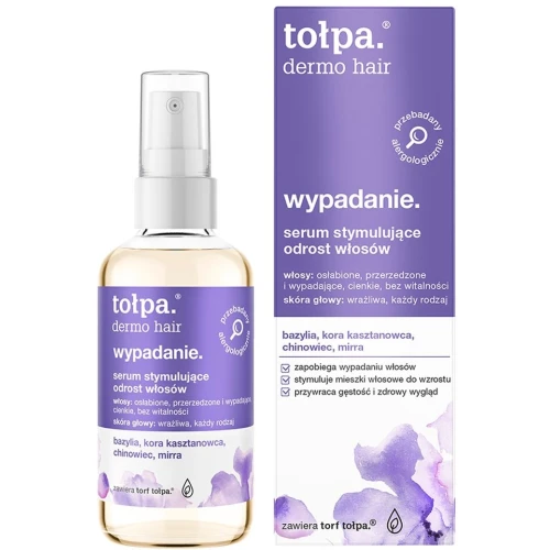 Tołpa Dermo Hair Wypadanie Serum stymulujące odrost włosów, 100 ml - Przeciw wypadaniu włosów wzmacniające cebulki