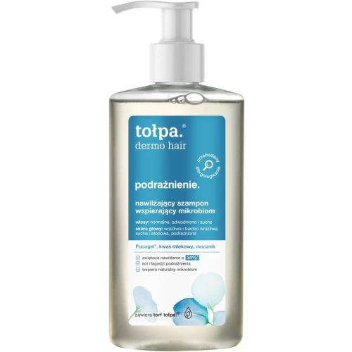 Tołpa Dermo Hair Podrażnienie Nawilżający szampon wspierający mikrobiom, 250 ml - Do suchej i wrażliwej skóry głowy