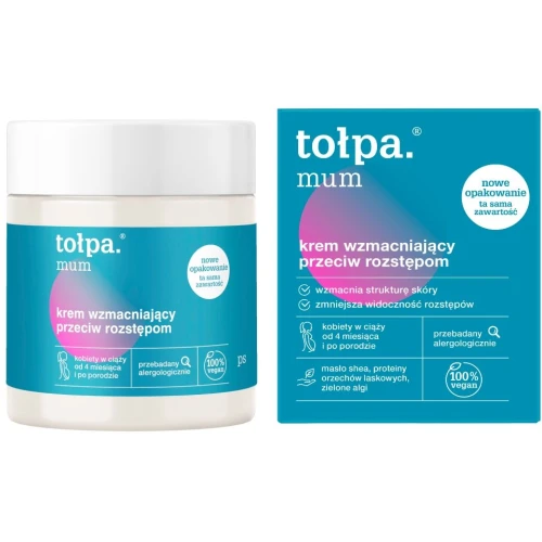 Tołpa Mum Krem wzmacniający przeciw rozstępom, 250 ml - Dla kobiet w ciąży i po porodzie
