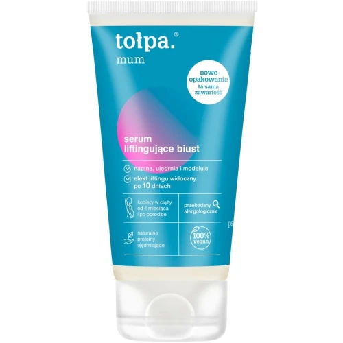 Tołpa Mum Serum liftingujące biust, 150 ml - Wspiera ochronę przed wiotczeniem oraz rozstępami