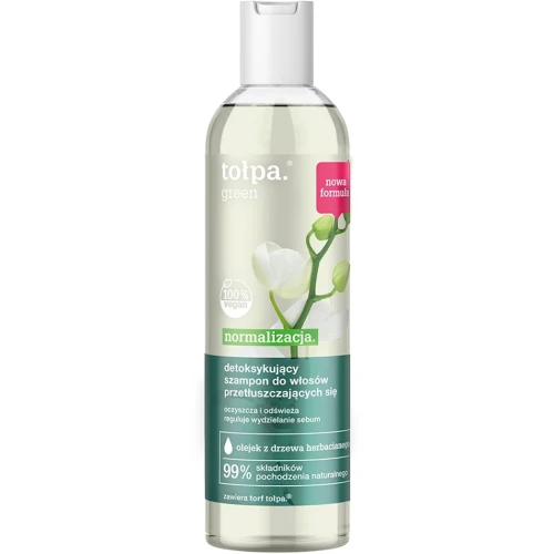 Tołpa Green Normalizacja Detoksykujący szampon do włosów przetłuszczających się, 300 ml - Oczyszcza i reguluje wydzielanie sebum