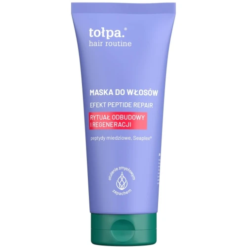 Tołpa Hair Routine Maska do włosów efekt peptide repair, 200 ml - Odbudowa i regeneracja zniszczonych włosów
