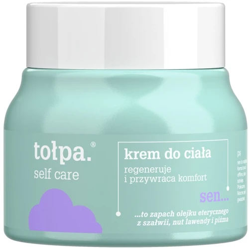 Tołpa Self Care Sen Krem do ciała, 250 ml - Odżywia, nawilża, łagodzi podrażnienia i wspiera mikrobiom skóry