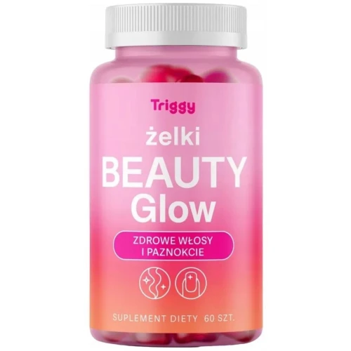 Triggy Beauty Glow, 60 żelków - Kompleks witamin i minerałów dla skóry, włosów i paznokci