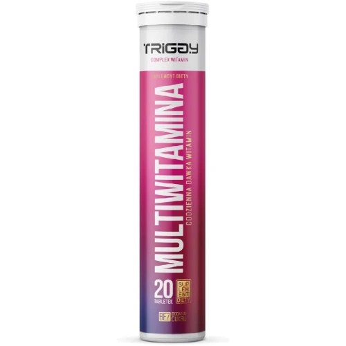 Triggy Multiwitamina, 20 tabletek musujących - Smak truskawkowy