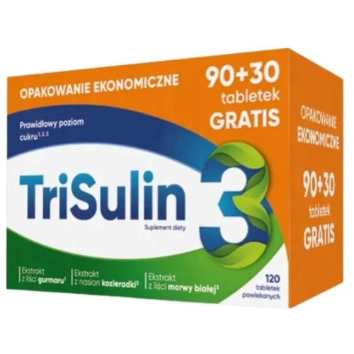 Trisulin, 120 tabletek - Kompozycja składników wspierających prawidłowy poziom glukozy we krwi
