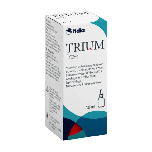 Trium Free, 10 ml - Do nawilżania powierzchni oka w przypadku zmian pourazowych