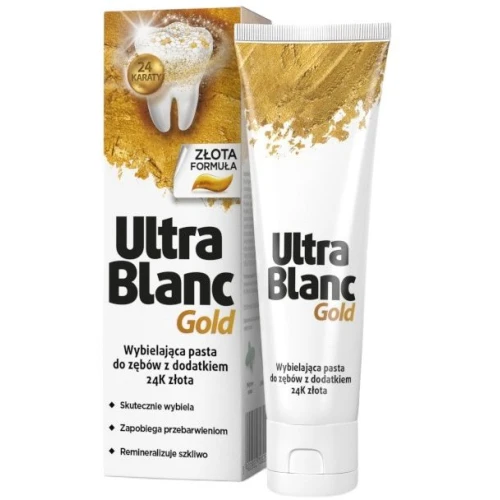 UltraBlanc Gold Wybielająca pasta do zębów, 75 ml - Przeciw przebarwieniom i osadom