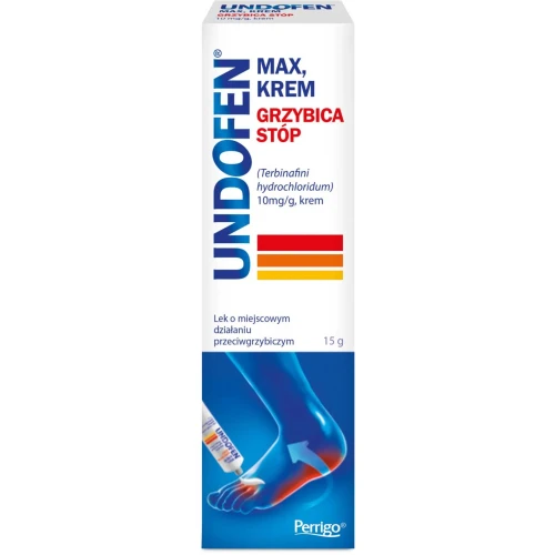 Undofen Max, krem 15 g - Przeciwgrzybiczy krem do ciała i stóp