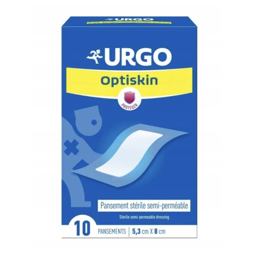 Urgo Optiskin Opatrunek 5,3 cm x 8 cm, 10 sztuk - Do stosowania na wszelkiego rodzaju rany powierzchniowe