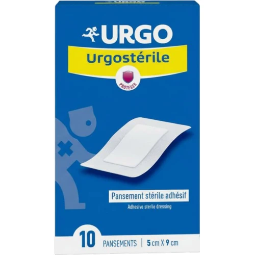 Urgo Urgosterile Opatrunki samoprzylepne 5 cm x 9 cm, 10 sztuk - Sterylny opatrunek do zabezpieczania ran