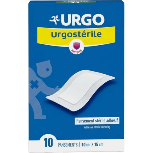 Urgo Urgosterile Opatrunki samoprzylepne 10 cm x 15 cm, 10 sztuk - Sterylny opatrunek do zabezpieczania ran pooperacyjnych